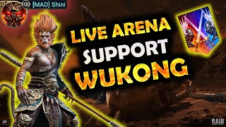 Destroy Stoneskin With Wukong Live Arena First impressions  Support Build I Raid Shadow Legends [upl. by Aciretehs]