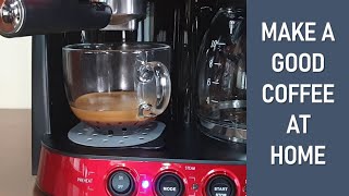 Baumann Living 2in1 Espresso amp Drip Coffee Machine Make A Good Coffee At Home  Review [upl. by Beberg920]