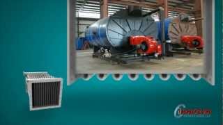 Finned Tube Heat Exchanger Animation [upl. by Arayt]