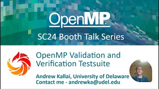 OpenMP Validation and Verification Testsuite [upl. by Eive]