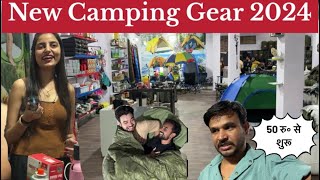 CHEAPEST CAMPING GEAR IN INDIA  Budget Tent Camping Lights Sleeping bag Chair etc  Vish Vlogs [upl. by Josias]