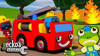 Maggie The Mini Fire Truck  Gecko 2D  Learning Videos for Kids [upl. by Lenuahs]