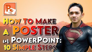 How to Make a Poster in PowerPoint 10 Simple Steps  Video Tutorial [upl. by Arraeit]