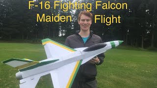 RC Foam Board F16 Maiden Flight [upl. by Tessa]