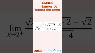 Exercice 70 Limites 2BAC Maths [upl. by Atikam]