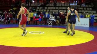 MČR v zápase řecko  římském Chomutov 1 3 2014  finále 80 kg 1 kolo [upl. by Madancy]