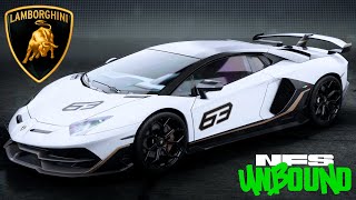 Need For Speed Unbound  Lamborghini Aventador SVJ  Customization amp Review [upl. by Lamak761]