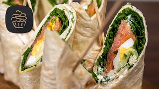 Rucola Lachs Wraps selber machen  Schnelles amp Leckeres Fingerfood [upl. by Annovoj]