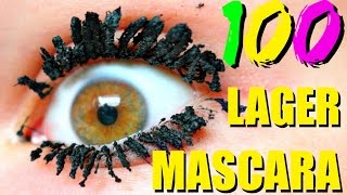 LÄGGER 100 LAGER MASCARA  Vlogg [upl. by Ayenet]