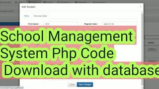 School management system php code with sql database  school management source code download [upl. by Vlada675]