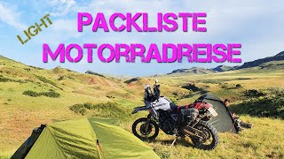 Packliste Motorradreise Georgien und Trans Euro Trail mit Camping Auspackvideo nach der Tour 2022 [upl. by Ramos]