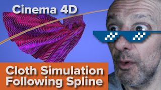 Cinema 4D Cloth Simulation Following Spline [upl. by Nidya715]