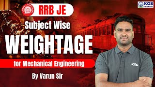 RRB JE 2024  Mechanical Engineering Subject Wise Weightage Analysis  RRB JE Preparation Varun Sir [upl. by Akissej101]