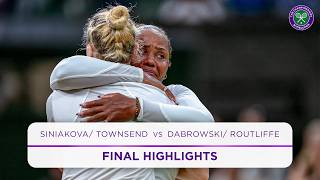 Thrilling final action  Siniakova Townsend vs Dabrowski Routliffe  Final Highlights  Wimbledon [upl. by Amaty698]