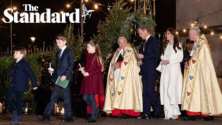 Members of the Royal Family attend Christmas Carol Service at Westminster Abbey [upl. by Holms96]