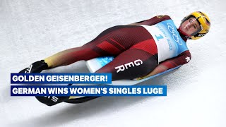 2 x 🇩🇪 on the LugePodium  Womens Singles Beijing 2022 [upl. by Hadwyn]