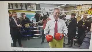 Nigel Farage on the news  Bolsover Boxing Club Derbyshire [upl. by Scrope]