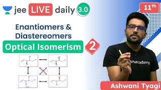 JEE Optical Isomerism 2  Enantiomers amp Diastereomers  Unacademy JEE  Chemistry  Ashwani Tyagi [upl. by Violetta]