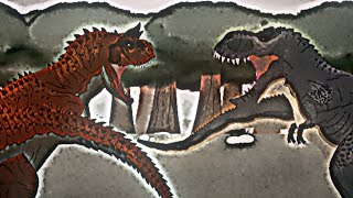 Disney carnotaurus vs vastatosaurus rex  dinosaur battle  stick nodes pro animation [upl. by Lashond164]