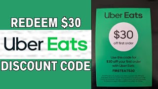 How to Redeem 30 Uber Eats Discount Code 2024  Uber Eats Working Promo Code [upl. by Spielman290]