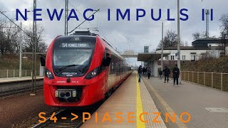 🚄S4 SKM jedzie do Piaseczna  Przejazd Stacje Wwa Gdańska  Piaseczno  Newag Impuls II [upl. by Atnaloj16]