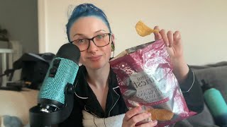 ASMR Eating Pigs In Blankets Crisps Whilst JournalingSticking 📕 [upl. by Roderic]