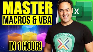 Master Excel MACROS amp VBA in ONLY 1 HOUR [upl. by Atnauq]