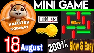 18th August 🔑🐹 Puzzle Trick Hamster Kombat Mini Game Solved slow step by step 🎮 Combo amp Cipher [upl. by Yrolg]