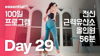 전신 근력 유산소 올인원 운동 홈트  에센셜50 100일 홈트 프로그램  Day 29 [upl. by Faulkner]