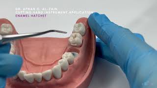 How to use cutting hand instruments – enamel hatchet GMT and spoon excavators  Arabic عربي [upl. by Terraj]