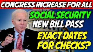 Congress Increase For All Social Security  New Payments Dates Confirmed BY IRS [upl. by Oizirbaf]