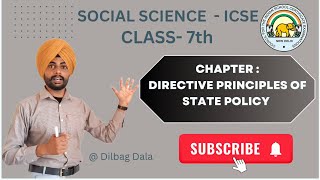 DIRECTIVE PRINCIPLES OF STATE POLICY  ICSE  CLASS 7th  CIVICS BY dilbagdala [upl. by Aloisius]