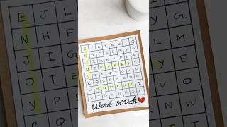 Word Search Card handmadecard shorts [upl. by Elledoj]