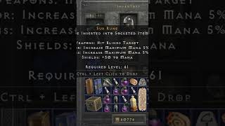 Sur Rune Drop Baal Throne Terror Zone Farm in Diablo 2 Resurrected Patch 25 Shorts [upl. by Graves]