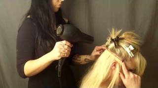 hair extensions how to glue in full head hair extension [upl. by Bordiuk979]