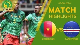 CAMEROON 4 1 CAPE VERDE CAF WC QUALIFICATION 1ST STAGE  EXTENDED HIGHLIGHTS  080624 [upl. by Maddy]