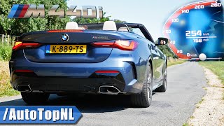 2021 BMW M440i Convertible  ACCELERATION TOP SPEED amp SOUND by AutoTopNL [upl. by Gnep]