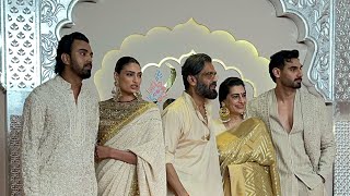 Sunil Shetty with family for the first time ￼ At anant Ambani Radhika merchant Wedding in Mumbai [upl. by Ahsiet]