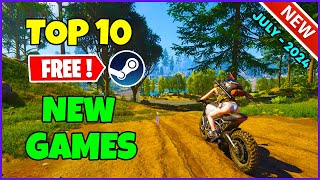 TOP 10 NEW Free Steam Games to Play July 2024 [upl. by Howund264]