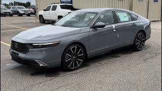 Walkaround the 2023 Honda Accord Hybrid Touring in Urban Grey Pearl [upl. by Tu]