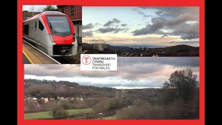 Penarth to Bargoed on new Transport for Wales class 231 Stadler Flirt  nice diesel sound effects [upl. by Janaya]