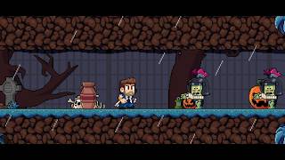 Dan The Man Action Platformer  Halloween Event  Special Level quotTrick or Treatquot No Damage [upl. by Nari469]