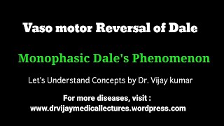 Vasomotor Reversal Of Dale Biphasic Response Of Adrenaline  Dales Principle Pharmacology Lecture [upl. by Enaasiali]