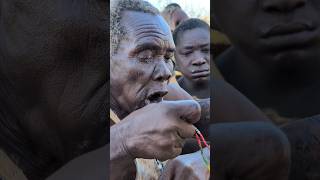 Lunchtime Hadzabe tribe Old man enjoying his favorite Soup middle of nowhere ‼️😋😲hadzabetribe food [upl. by Elizabeth]