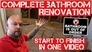 BATHROOM RENOVATION from START TO FINISH  Complete guide [upl. by Nelly]