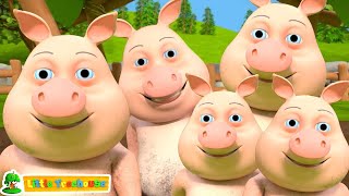 Five Little Piggies 🤩 Nursery Rhymes  Childrens BEST Melodies by Little Treehouse [upl. by Ilenay]