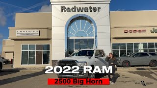 Used 2022 Ram 2500 Big Horn Crew Cab 4x4  Low KMs  Stock  P1731  Redwater Dodge [upl. by Teillo457]