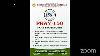 PRAY 150  Pray through the PSALMS  CBC Secunderabad [upl. by Kreit]