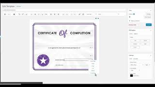 Formidable Forms to E2pdf Certificate of Completion Demo [upl. by Nnairahs]