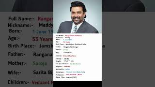 R Madhavan Biography biography shortvideo [upl. by Thane]